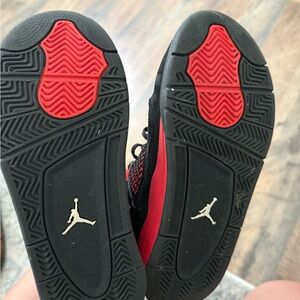 Jordan Kids Black and Red Sneakers